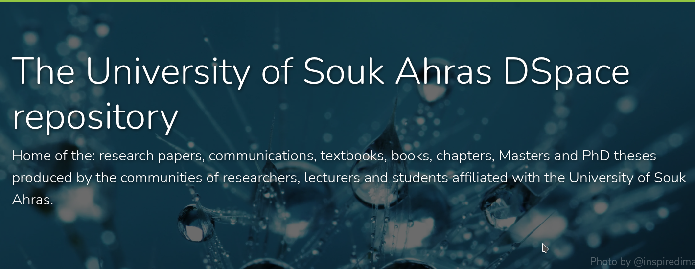مكتب الرقمنة : إعلان لفائدة أساتذة الجامعة بخصوص منشورات البحث العلمي على منصة dspace